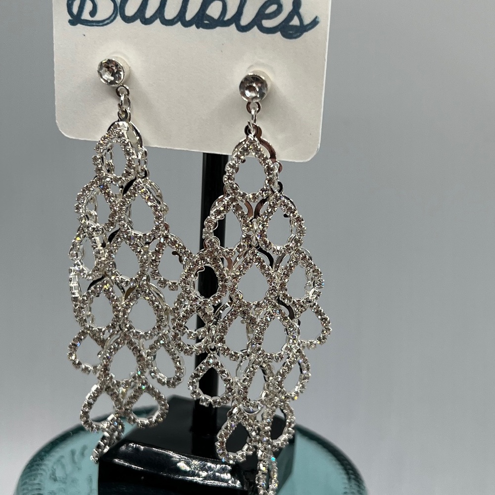 Baubles Chandelier Austrian Crystal Silver Earrings $12 EA or Bundle 3/$20